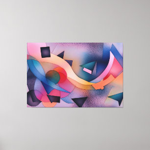 "Booten auf Wasser" Zeitgenössische Abstrakte Kuns Leinwanddruck