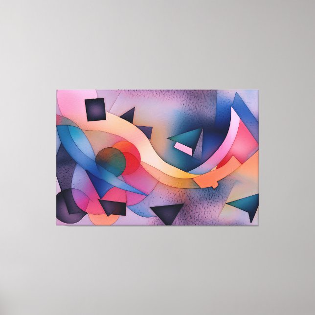 "Booten auf Wasser" Zeitgenössische Abstrakte Kuns Leinwanddruck (Vorderseite)