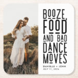 Booten Sie die "Food Bad Dance Moves Engagement Pa Rechteckiger Pappuntersetzer<br><div class="desc">Erleben Sie Liebe,  Lachen und unvergessliche Erinnerungen mit unserem Foto "Booze,  Food,  and Bad Dance Moves". Individueller Untersetzer,  speziell für die Verlobungsfeier des Paares entworfen! Dieser Untersetzer ist die perfekte Mischung aus Spaß und Sentimentalität,  die das Wesen der Liebe des Ehepaars und das Freudenfest der Zukunft einfängt.</div>