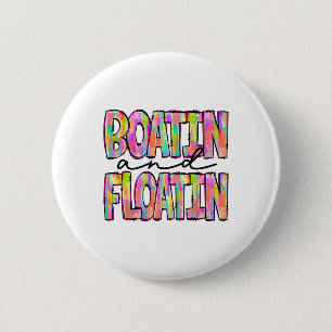 Booten und Schwimmen See Leben Fluss Sommerferien Button