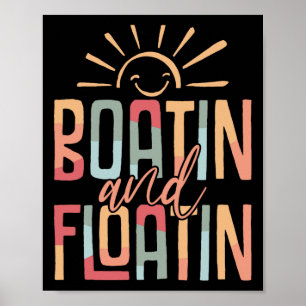 Booten und Schwimmen Sommerferien Seelenleben Schw Poster