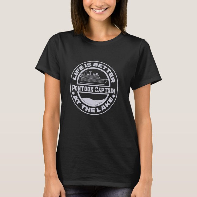 Bootesee für Männer Pontoon Bootsführer T-Shirt (Vorderseite)