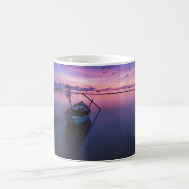 Bootfahren Sunset-Tasse Kaffeetasse (Mittel)