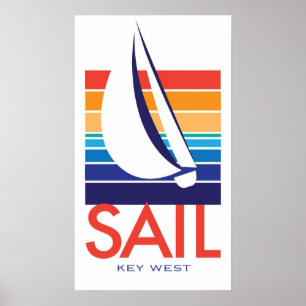 Bootfarbe Square_SAIL-Schlüssel West-Plakat Poster