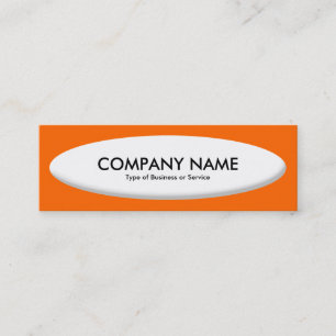 Bootform III - Weiß auf Orange Mini Visitenkarte