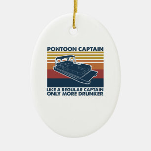 Bootgeschenk  Funny Vintag Pontoon Boat Geschenk f Keramik Ornament