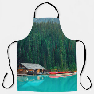 Boothaus am Lake Louise im Banff National Park, Schürze