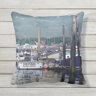 Boothbay Hafen Maine Boats Außenwirbelkissen Kissen