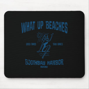 Boothbay Harbour Maine Me Funny Vintag Beaches T-S Mousepad