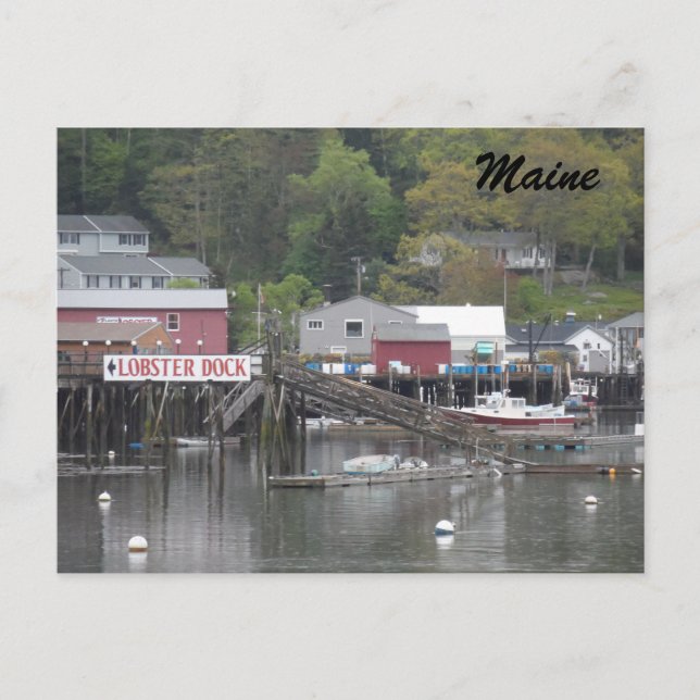 Boothbay Harbour, Maine Postkarte (Vorderseite)