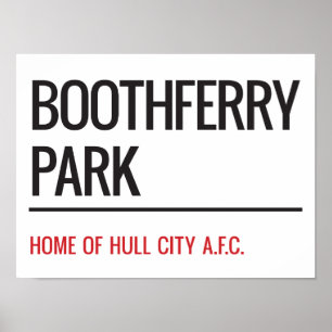 Boothferry Park Stadion Street Poster