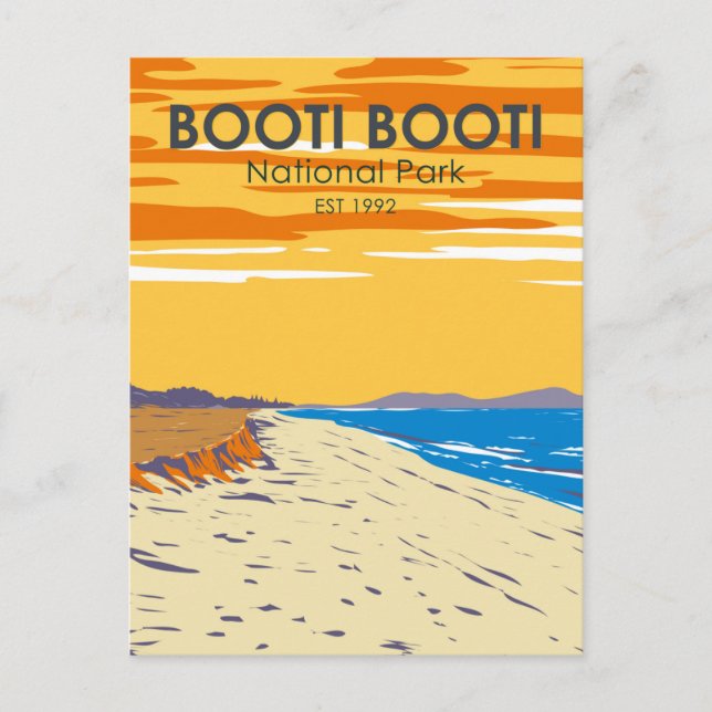 Booti Booti Nationalpark Australien Vintag Postkarte (Vorderseite)