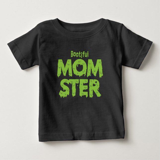 Bootie Momster Mama Funny Halloween Puns Baby T-shirt (Vorderseite)