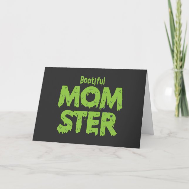 Bootie Momster Mama Funny Halloween Puns Karte (Vorderseite)