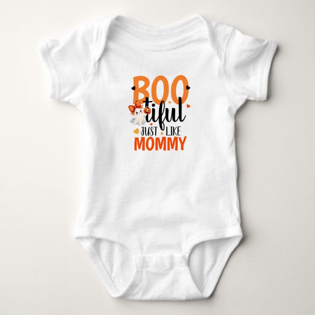 Bootiful Baby Girl's First Halloween Baby Bodysuit Strampler (Vorderseite)