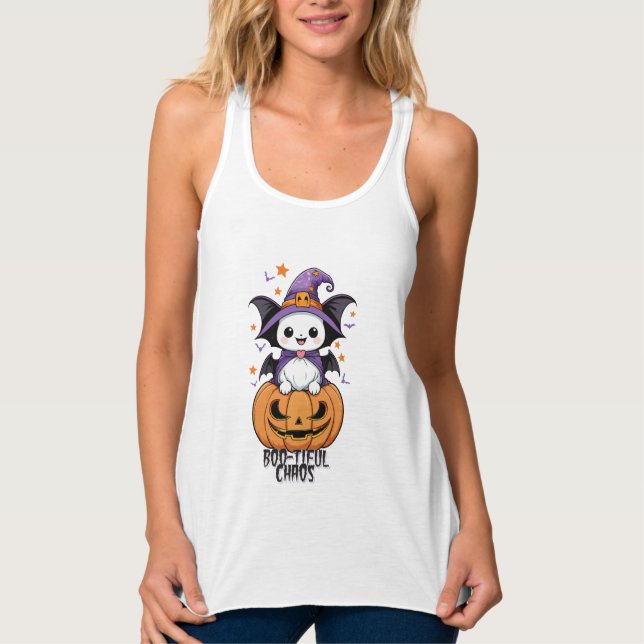 Bootiful Chaos | Fledermäuse, Hasen und Kürbiskins Tank Top (Vorderseite)
