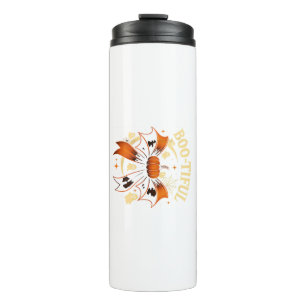 Bootiful Funny Halloween Coquette Bow Pumpkin Thermosbecher
