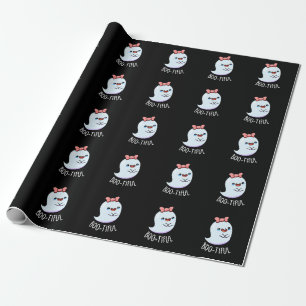 Bootiful Lustiger Mädchen-Halloween-Geist Pun  Geschenkpapier