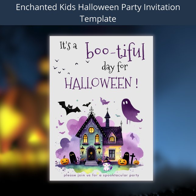 Bootisches Halloween Kids Kostüm Spooky Party Einladung (Von Creator hochgeladen)