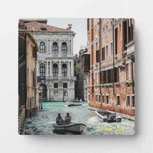 Bootkanal Venedig Fotoplatte