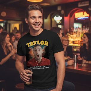 Bootleg-Konzerfoto und Text Personalisierter Spaß T-Shirt