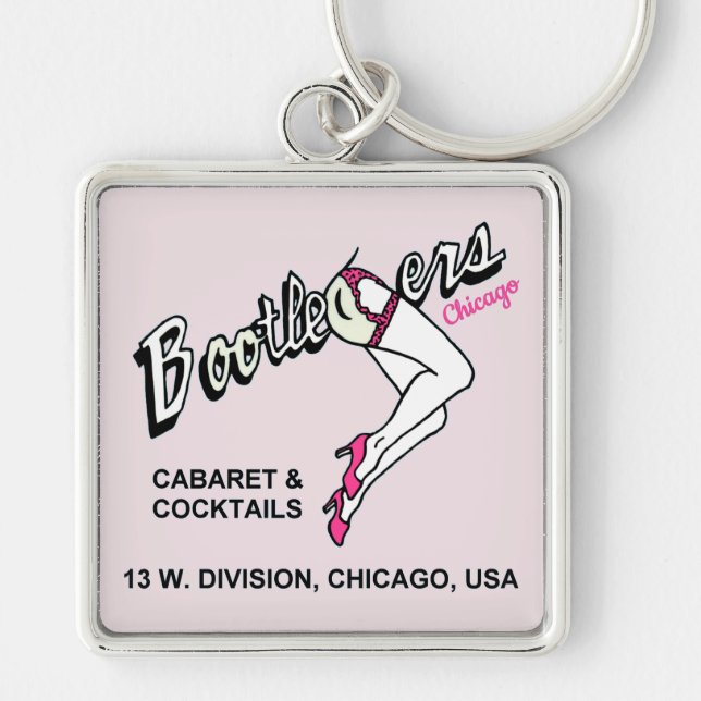 Bootleggers Cabaret and Cocktails, Chicago, IL Schlüsselanhänger (Vorne)