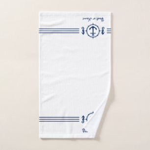 Bootname Seepferd Anchor Handtuch sh0b