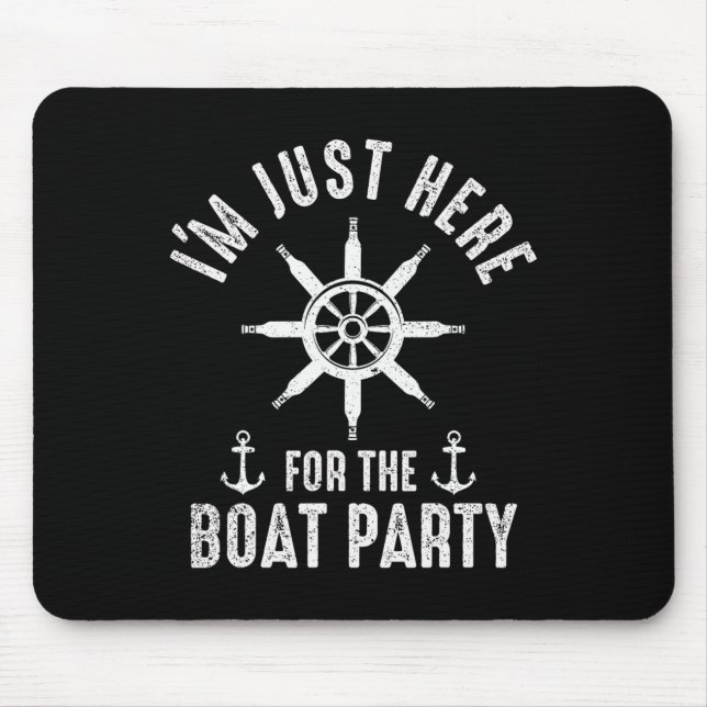 Bootparty Bootfahren Kapitän Bootbesitzer Segler B Mousepad (Vorne)