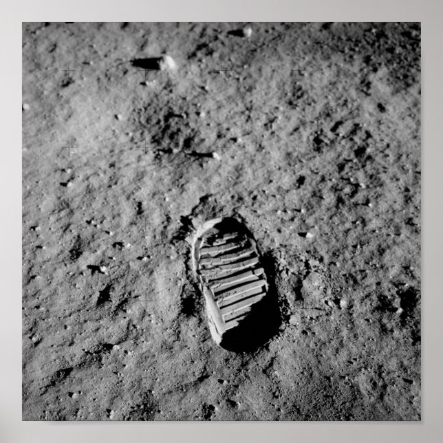 Bootprint auf dem Mond - Apollo 11 - 1969 Poster (Vorne)