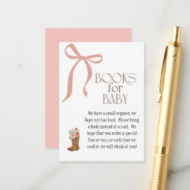 Boots and Bows Baby Girl Books for Baby Begleitkarte