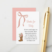 Boots and Bows Baby Girl Shower Books for Baby