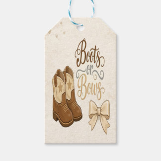 Boots and Bows Gift Tags Geschenkanhänger