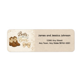 Boots and Bows Return Address Label