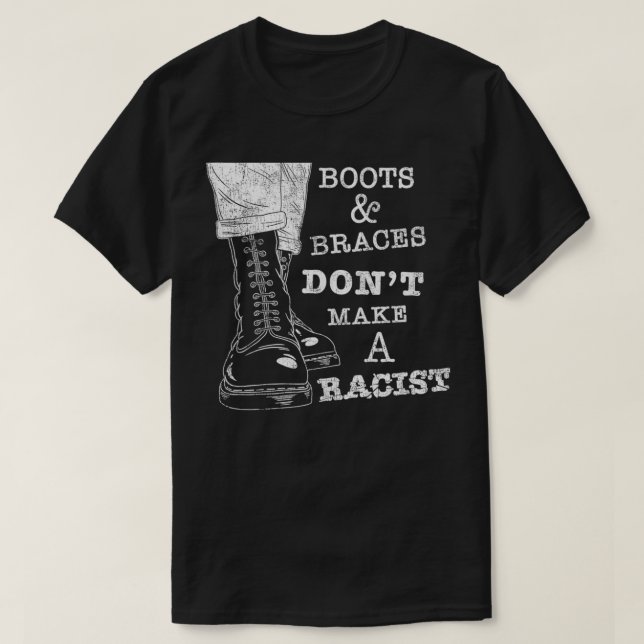 Boots and Braces   AntiRacism Street Punks  Skinhe T-Shirt (Design vorne)