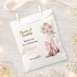 Boots and Bubbly Bridal Shower Geschenktütchen