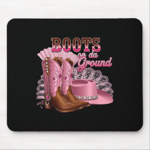 Boots auf dem Boden, Boot Cowboy Western Land m Mousepad