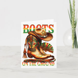 Boots auf dem Boden Boot Juneteenth Black Cowgirl Karte