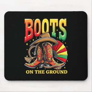 Boots auf dem Boden Junetenth Cowgirl Country Wes Mousepad