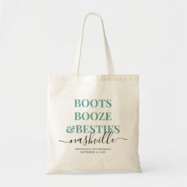 Boots Boots Booze Besties Aquamarin Country Girls  Tragetasche