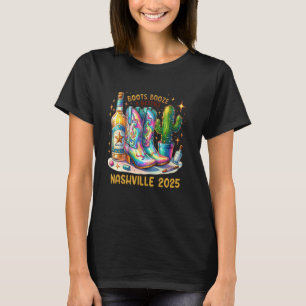 Boots Booze & Besties Nashville 2025 Mädchen-Trip T-Shirt