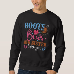 Boots Bow Big Sister Lieben Sie Geschlecht offenba Sweatshirt