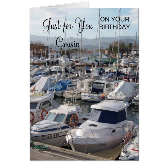 Boots-Cousin-Geburtstag Karte