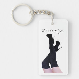 Boots de cuisse en cuir noir de hauteur Thunder_Co