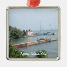 Boots-Foto-Weihnachtsverzierung Kelleys Insel-, Silbernes Ornament