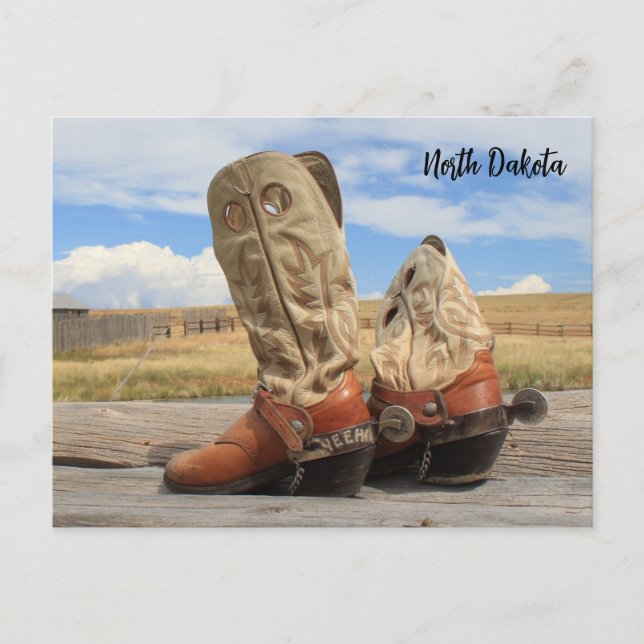 Boots from North Dakota Postkarte (Vorderseite)