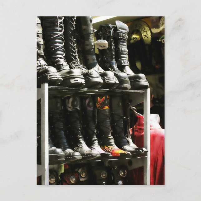 Boots Galore auf Camden Markets, London Postcard Postkarte (Vorderseite)