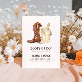 Boots & I betreiben Rustikale Western-Engagement-P Einladung