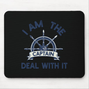 Boots Kapitän Männer Frauen Lustig Bootfahren Sege Mousepad