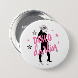 Boots 'n Bling Bachelorette Disco Darlin' ID925  Button