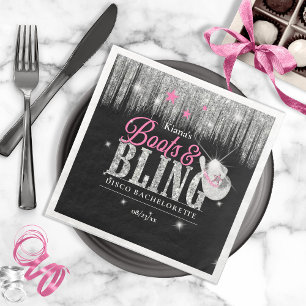 Boots 'n Bling Disco Junggesellinnenabschied ID925 Serviette